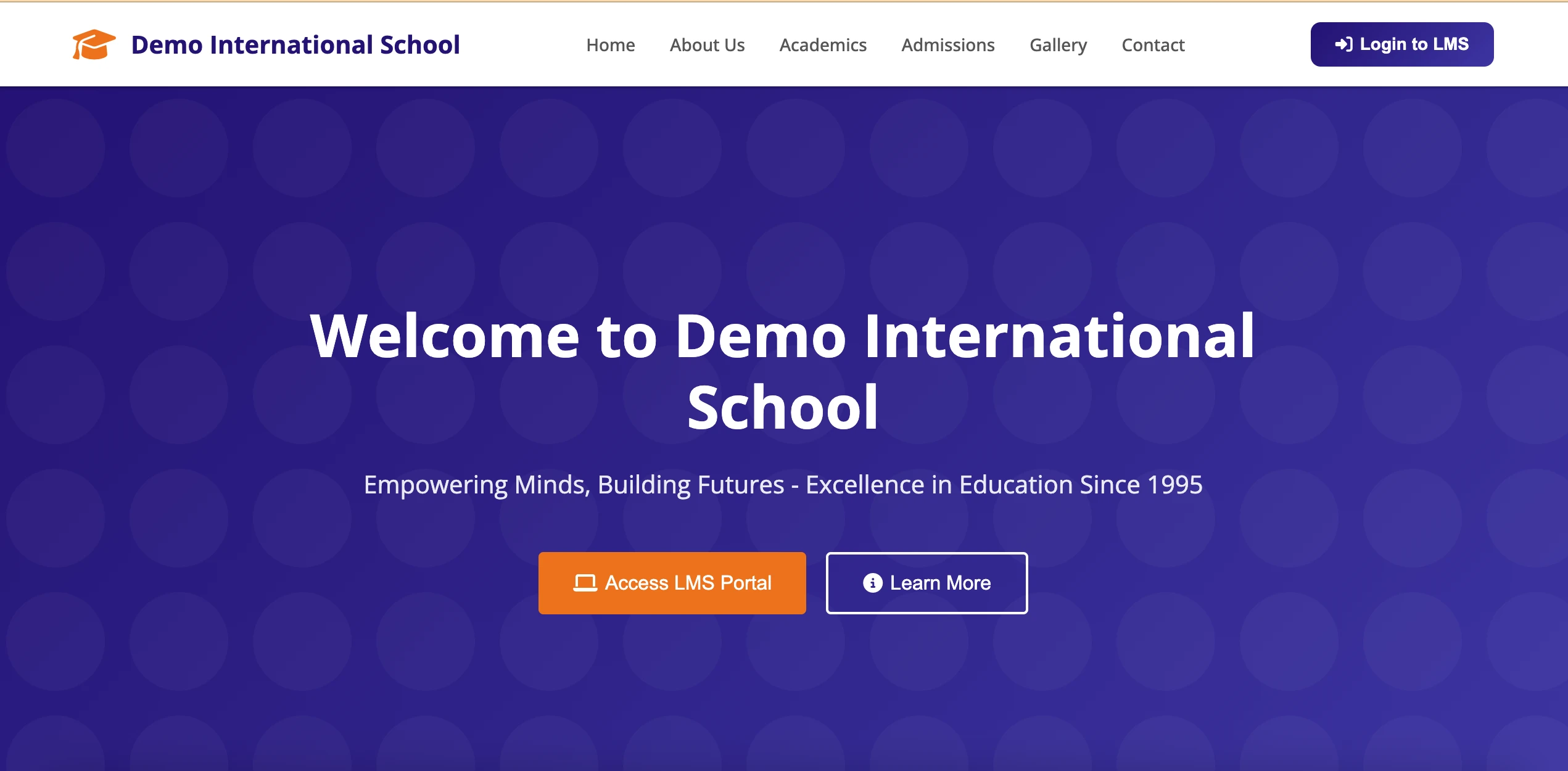 Demo International School LMS system